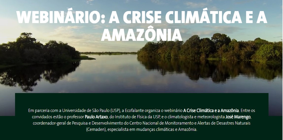 WEBINÁRIO: A CRISE CLIMÁTICA E A AMAZÔNIA